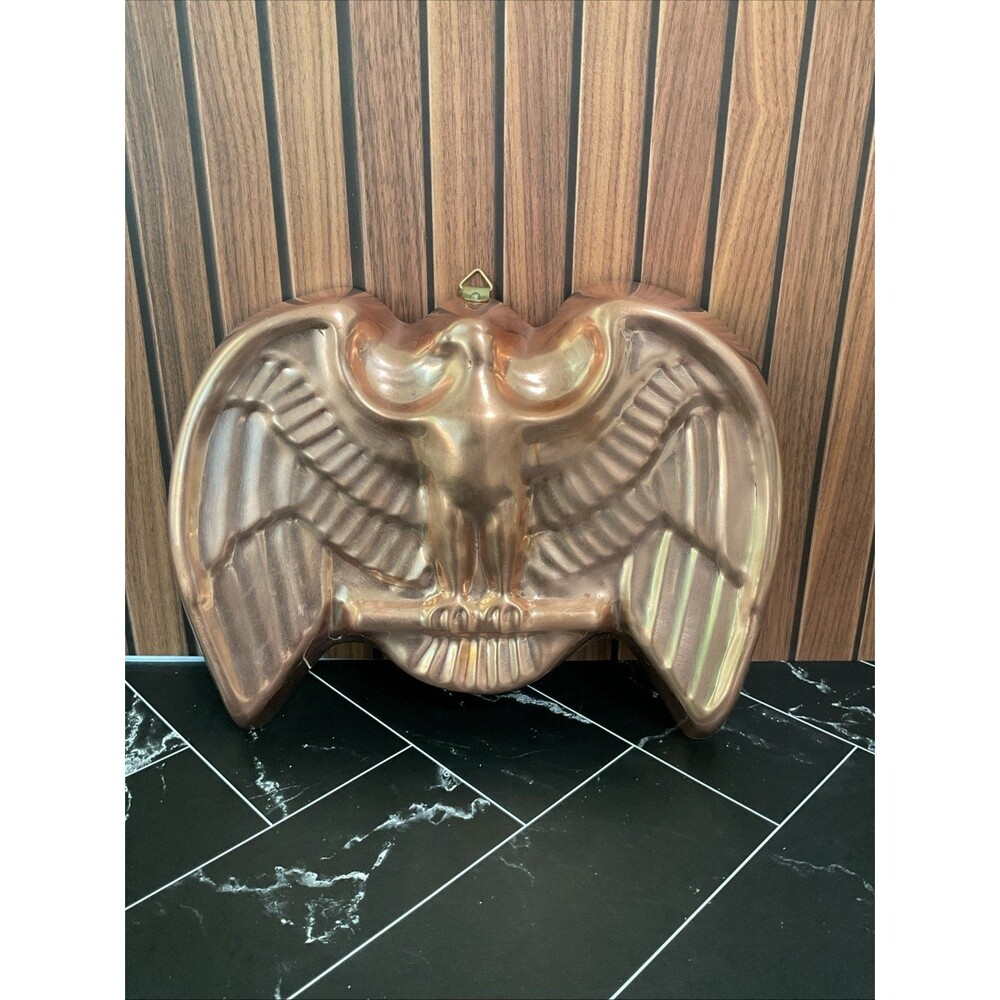 Vintage Eagle Copper Tin Jell-O Mold 10" x 7"